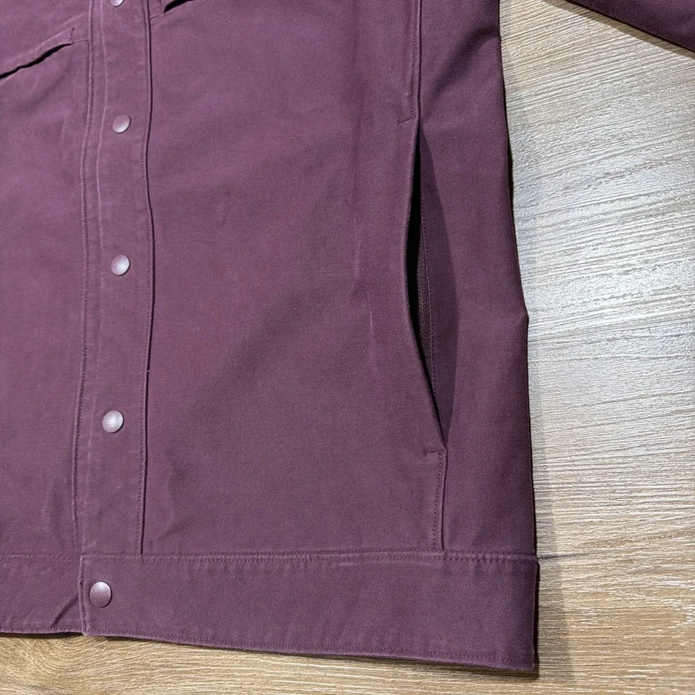 Lululemon Men's LARGE City‎ Excursion Snap Jacket LM3CZGS Plum Cassis Burgundy L